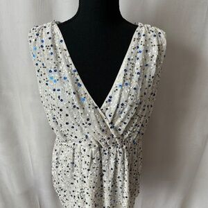 French Connection Blue Sequin Top Size 4